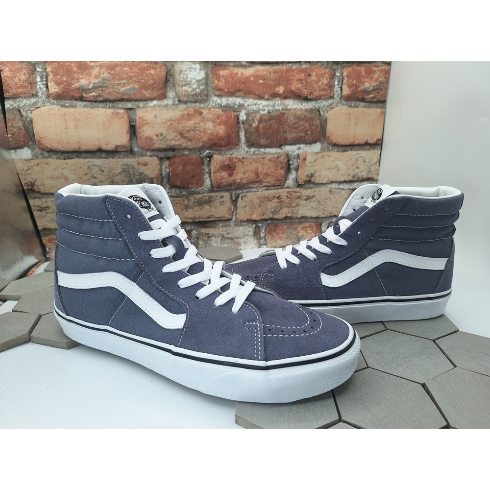 Vans SK8 Hi Grisaille Men Sz 9.5 | Women Sz 11 Sneaker Gray Blue Skate White